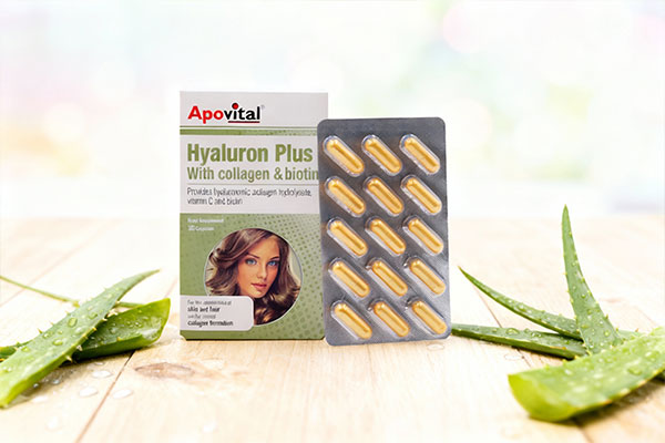 کپسول هیالورون پلاس آپوویتال با عناصر طبیعی مراقبت از پوست