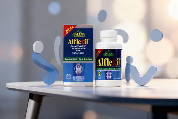 قرص آلفلکسیل آلفا ویتامینز و نمادهای سلامت مفاصل