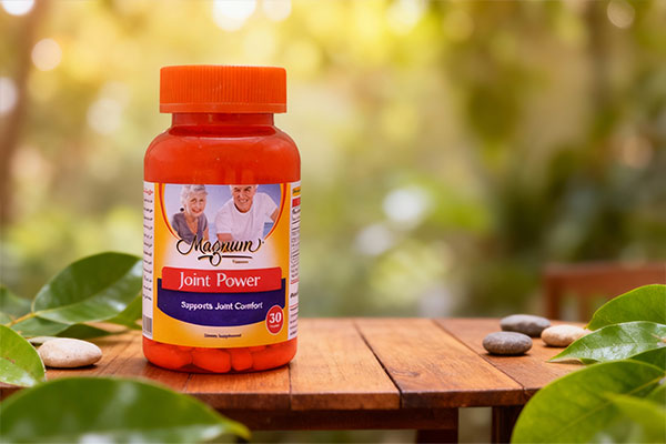 قرص جوینت پاور مگنوم ویتامینز در کنار عناصر طبیعی