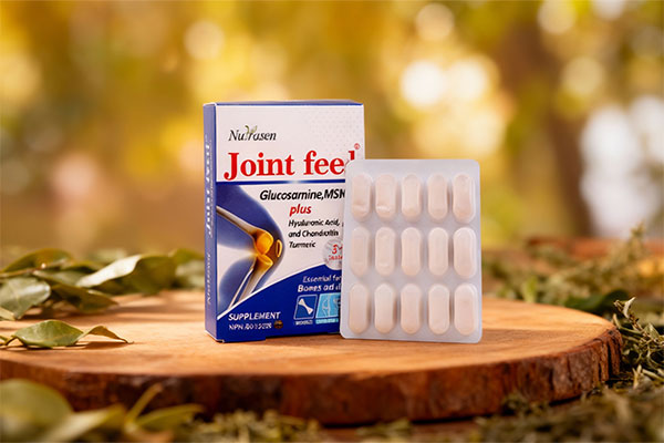 قرص جوینت فید نوتراسن فارما در کنار عناصر طبیعی