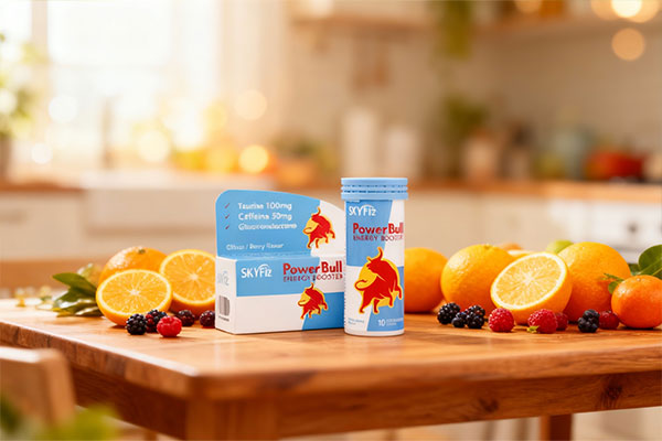 قرص جوشان پاور بول اسکای فیز با میوههای تازه