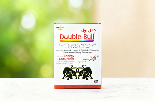 تصویر قرص دابل بول نیچرز اونلی روی سطح مرمر سفید