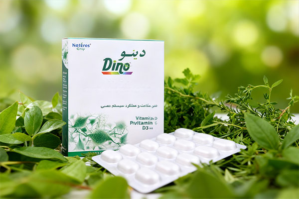 قرص دینو نیچرز اونلی در کنار عناصر طبیعی
