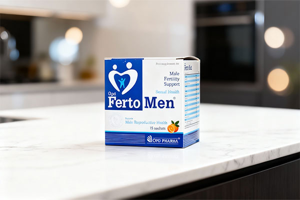 پودر فرتومن او پی دی فارما روی میز آشپزخانه