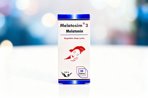 قرص ملاتونین 3 میلی گرم سیمرغ دارو عطار روی سطح سفید