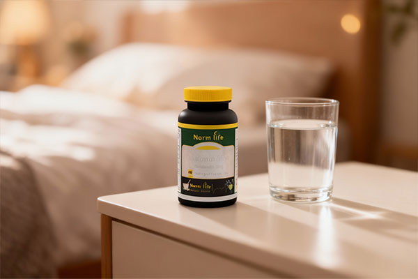 واناتونین سیلور نورم لایف در کنار تخت برای مصرف قبل از خواب
