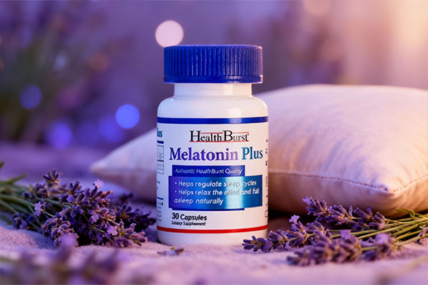 کپسول ملاتونین پلاس هلث برست در محیطی آرامش‌بخش