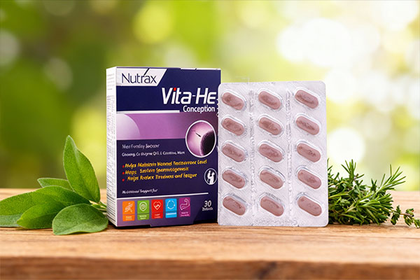 عکس قرص ویتا هی کانسپشن نوتراکس همراه با عناصر طبیعی