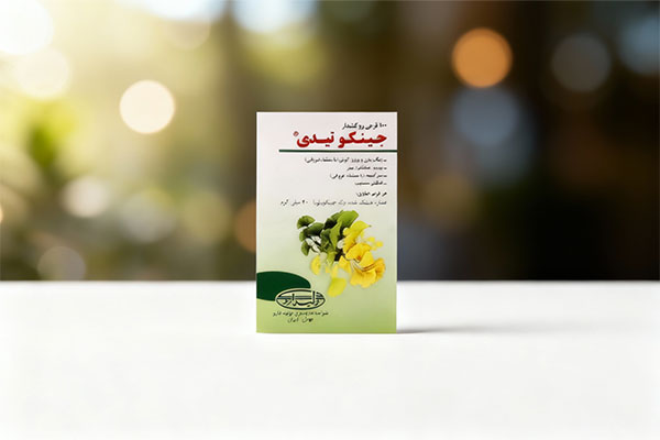 تصویر قرص جینکو تیدی تولید دارو روی سطح سفید