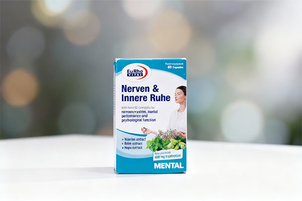 کپسول نرون و اینر روهه یوروویتال روی سطح سفید