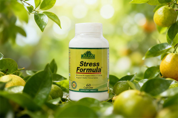 کپسول استرس فرمولا آلفا ویتامینز در کنار عناصر طبیعی