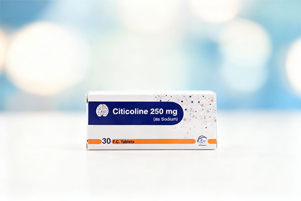 تصویر قرص سیتی کولین 250 سلامت پرمون روی سطح سفید