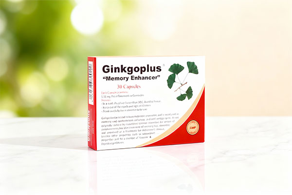 کپسول جینکو پلاس بهار پایا روی سطح مرمری سفید