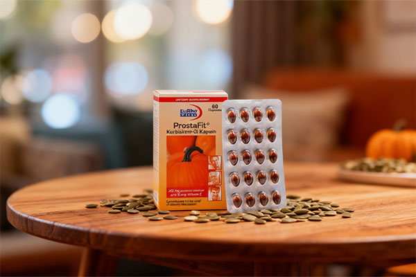 کپسول پروستافیت یوروویتال همراه با دانه‌های کدو تنبل