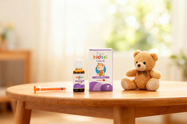 قطره کیدزی کولیک دایونیکس فارما کنار اسباب‌بازی نوزاد