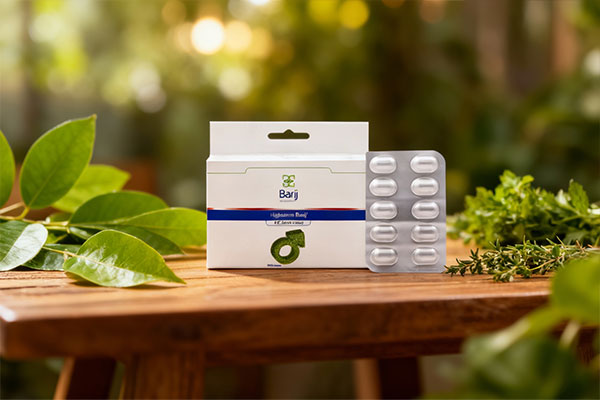 قرص های سنس باریج اسانس با پسزمینه گیاهی