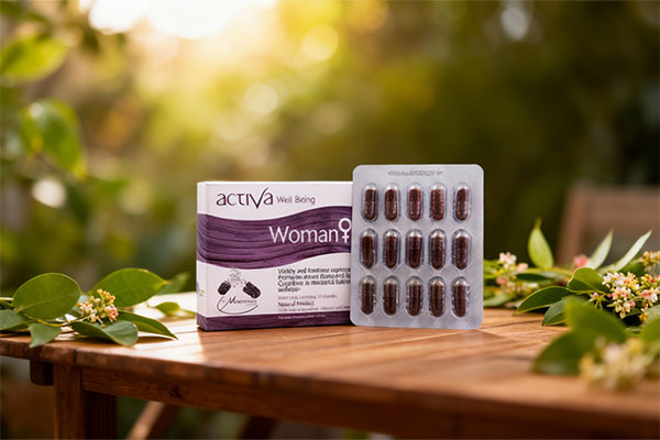 کپسول اکتیوا ولبیینگ وومن در کنار عناصر طبیعی