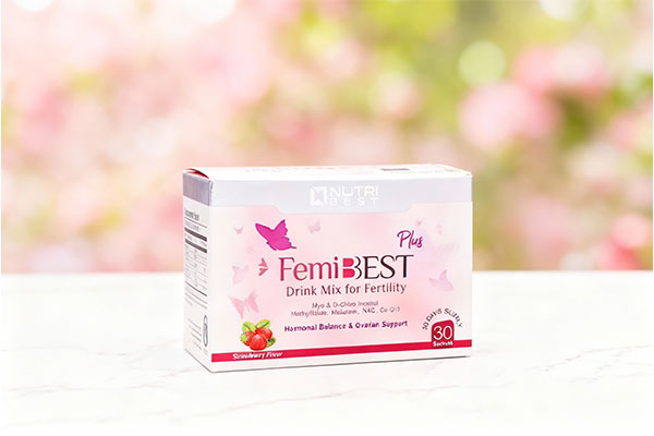 ساشه فمی بست پلاس نوتری بست روی سطح سفید