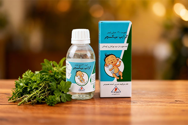 شربت گرایپ میکسچر مینو برای تسکین نفخ و کولیک کودکان