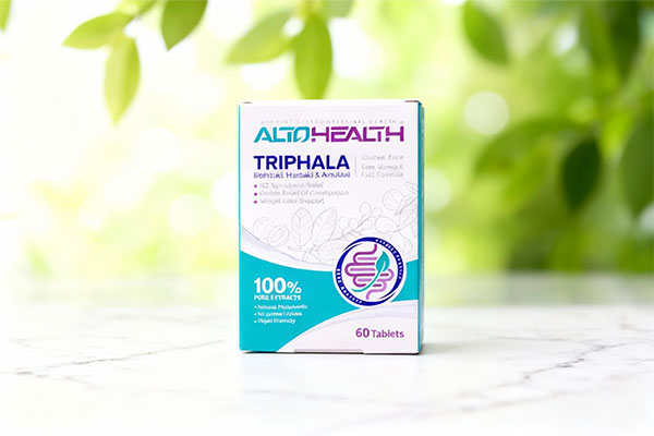 قرص آلتوهلث تریفالا فاران شیمی روی سطح مرمر سفید