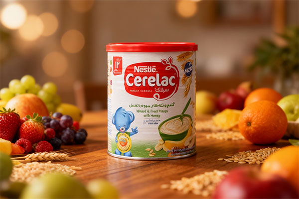 ترکیبات طبیعی سرلاک گندم و میوه نستله