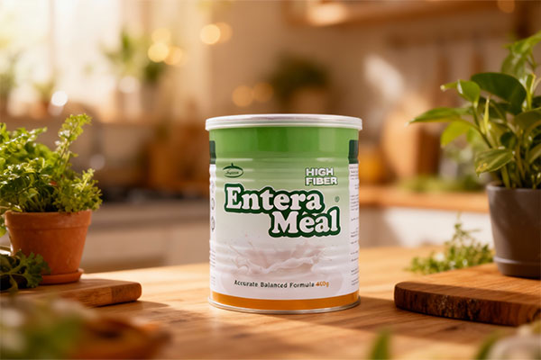 پودر انترامیل پر فیبر کارن روی سطح سفید