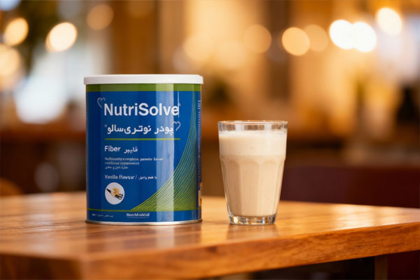 پودر نوتری سالو فایبر بهشاد دارو در آشپزخانه مدرن