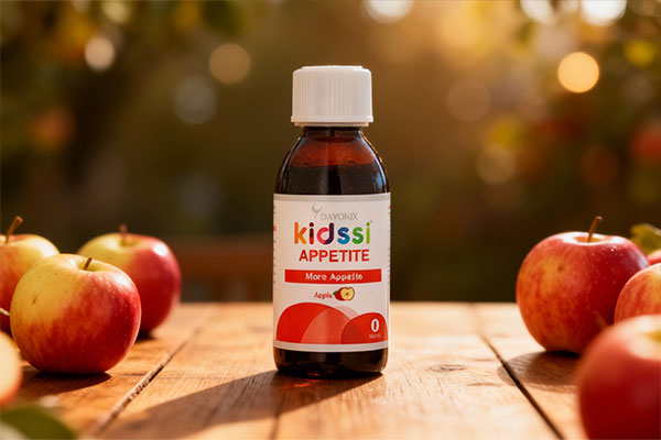 تصویر شربت کیدزی اپتایت دایونیکس فارما با طعم سیب برای کودکان