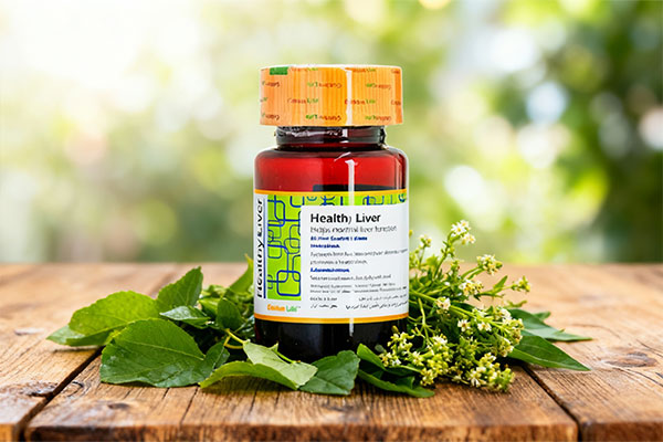 قرص هلسی لیور گلدن لایف روی سطح مرمر سفید