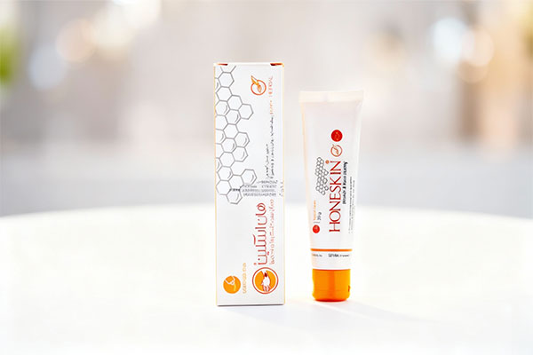 کرم هان اسکین سپیداج روی سطح سفید