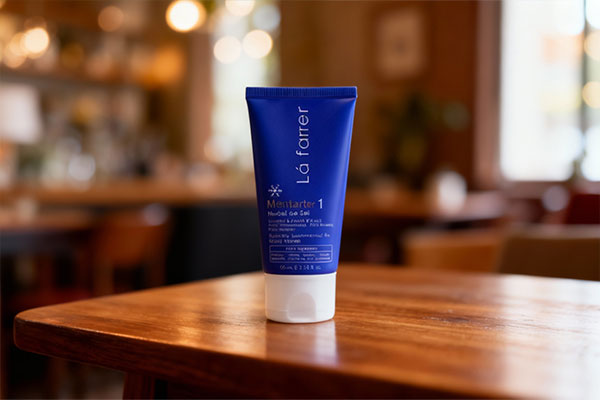 ژل منتونیکا لافارر روی میز چوبی