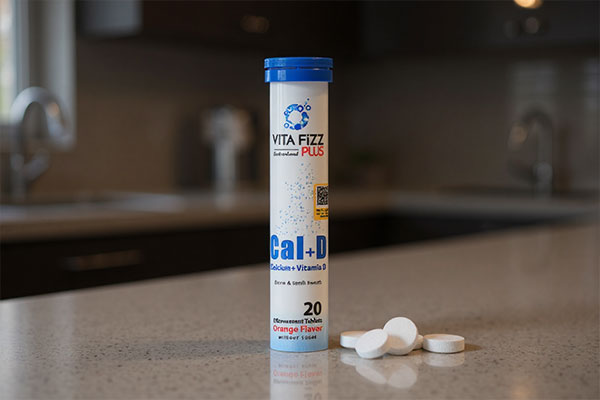 بستهبندی قرص جوشان کلسیم دی ویتافیز پلاس