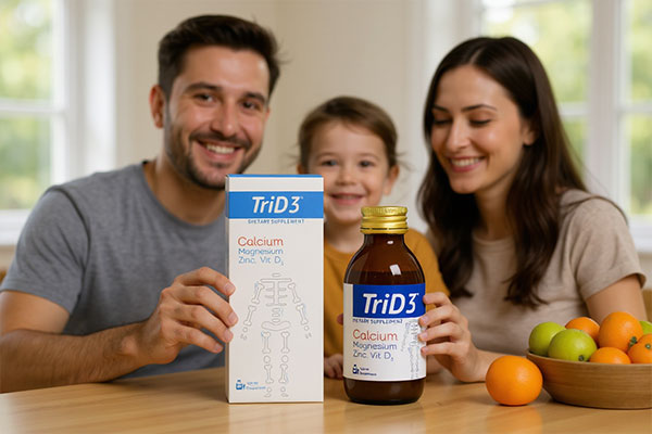 خانوادهای شاد با شربت تری دی تری الحاوی برای سلامت استخوان