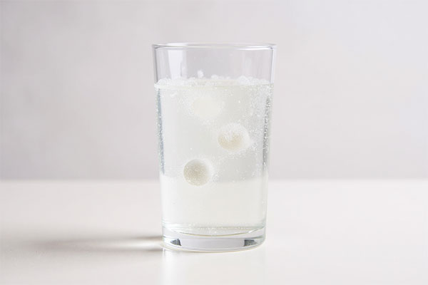 قرص جوشان کلسیم پلاس آرگوسول در حال حل شدن در آب