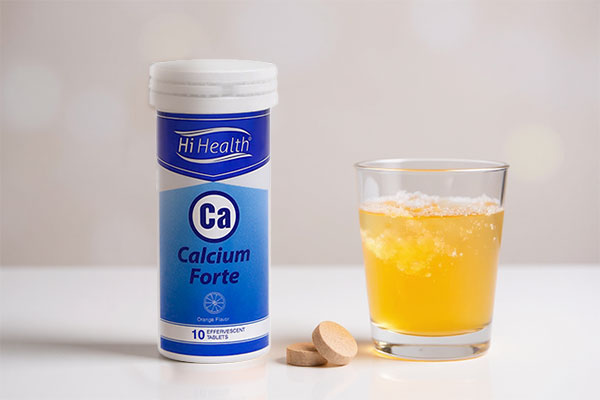 بستهبندی قرص جوشان کلسیم فورت های هلث با طعم پرتقال