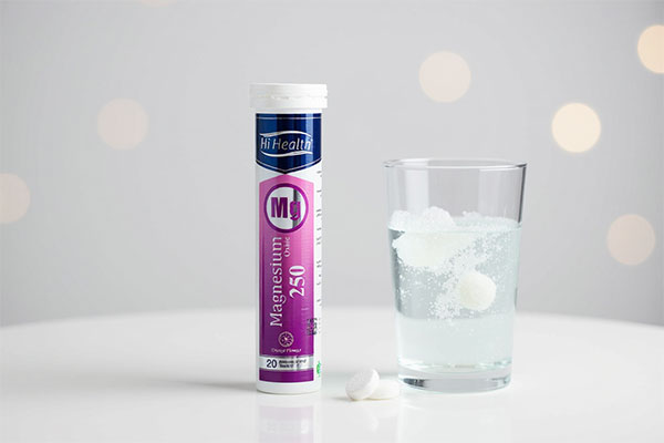 بسته‌بندی قرص جوشان منیزیم اکساید 250 های هلث